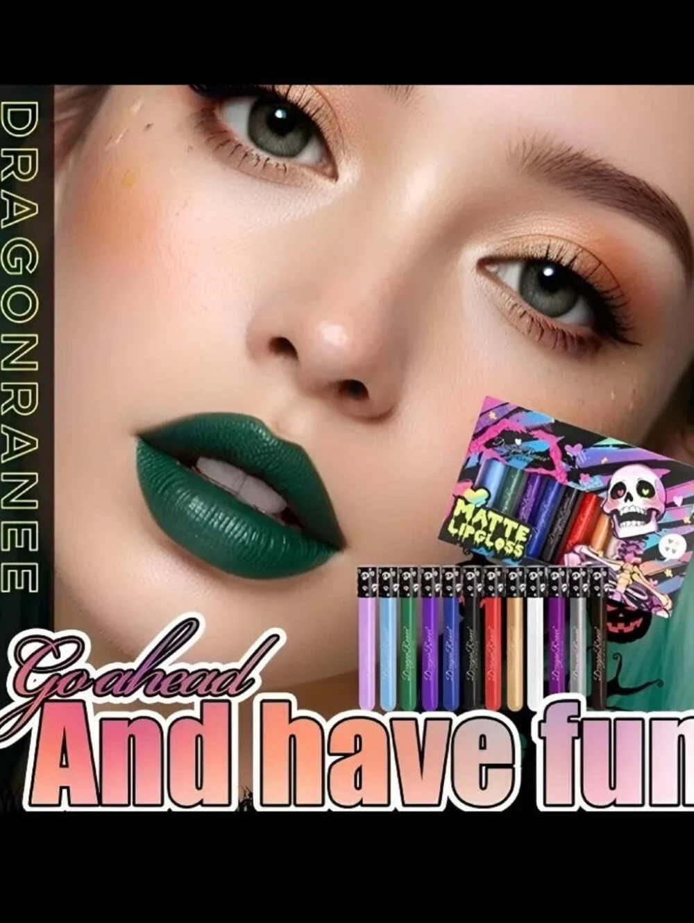 🆕️BOLD GOTHIC DARK MATTE LIPGLOSS BOXED SET OF 12 GOTH/PUNK/EMO